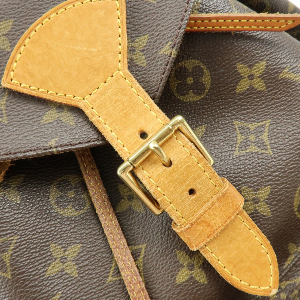 Louis Vuitton Vintage Montsouris Monogram Canvas, Brown, Canvas, Backpack