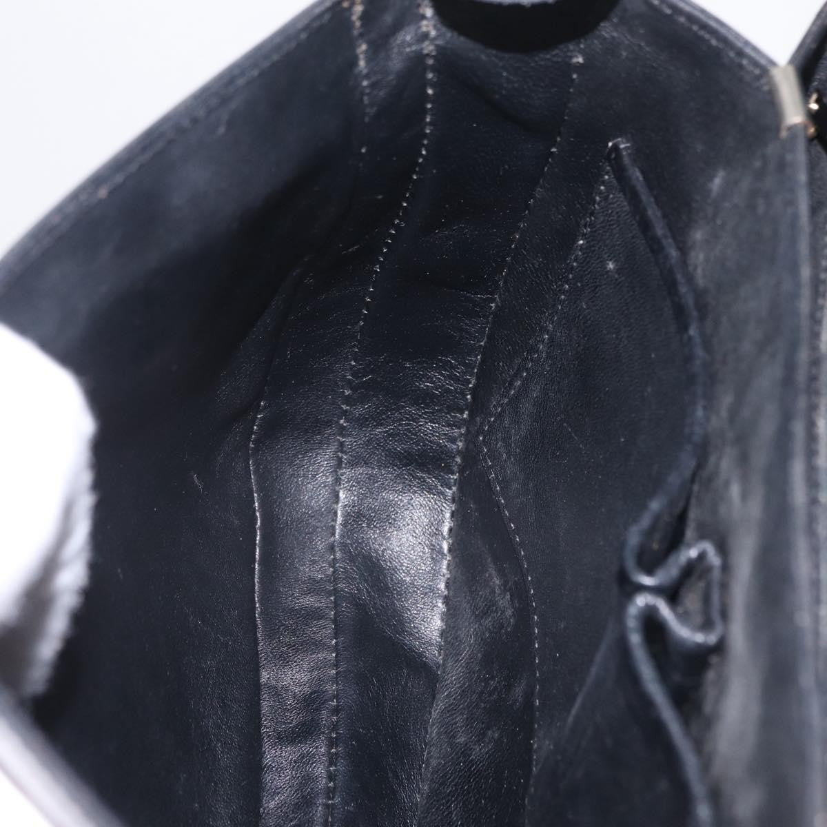 Celine Shoulder Leather, Black, Leather, Shoulder Bag