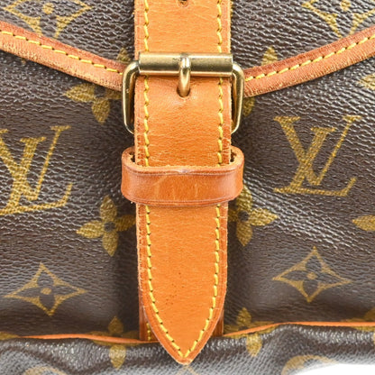 Louis Vuitton Saumur Monogram, Brown, Canvas, Shoulder Bag