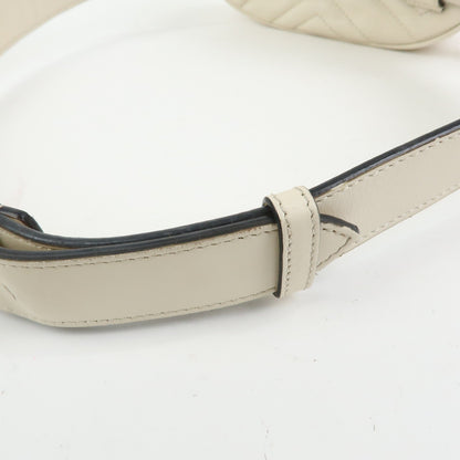 Gucci GG Marmont Belt Embellished Matelasse Leather, Beige, Leather, Handbag
