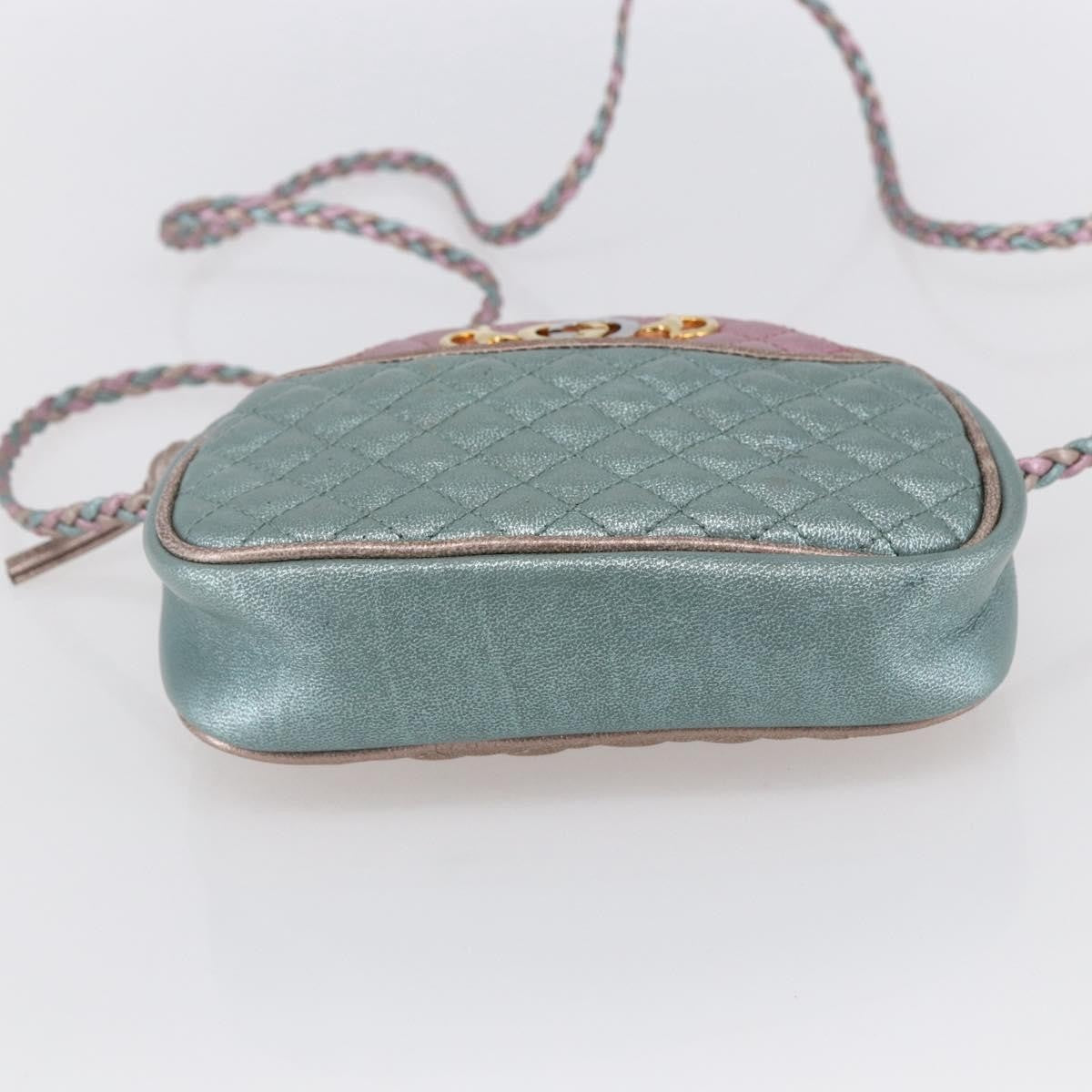 Gucci Trapuntata Camera Lambskin, Blue, Leather, Shoulder Bag