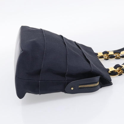 Salvatore Ferragamo Vala Canvas, Navy, Canvas, Shoulder Bag
