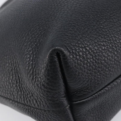 Salvatore Ferragamo Gancini Leather, Black, Leather, Handbag