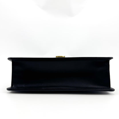 Gucci Sylvie Chain Leather, Black, Leather, Shoulder Bag