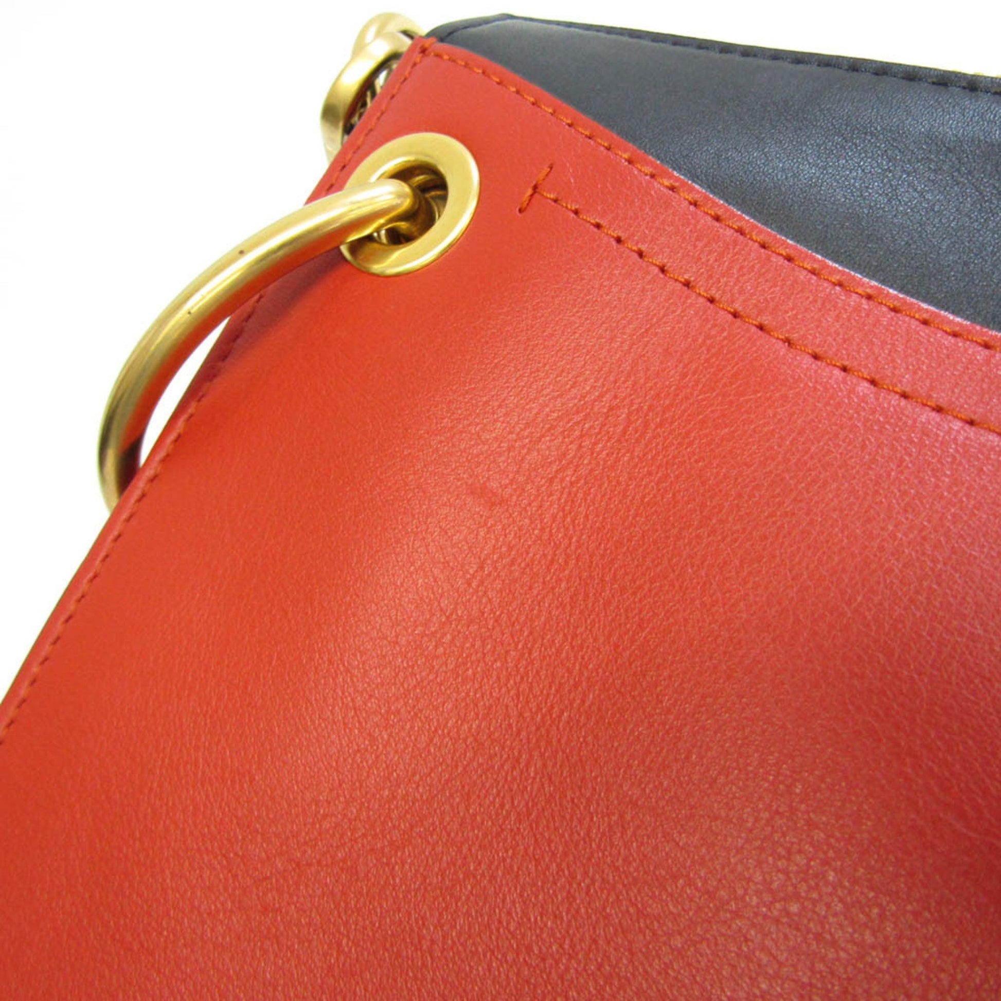 Chloé, Orange, Leather, shoulder