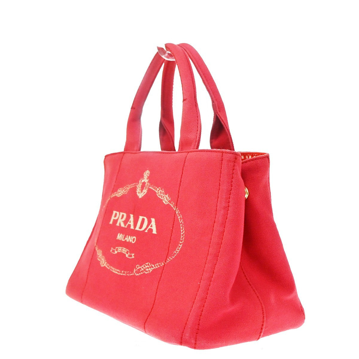 Prada Canapa Canvas, Red, Canvas, Tote Bag