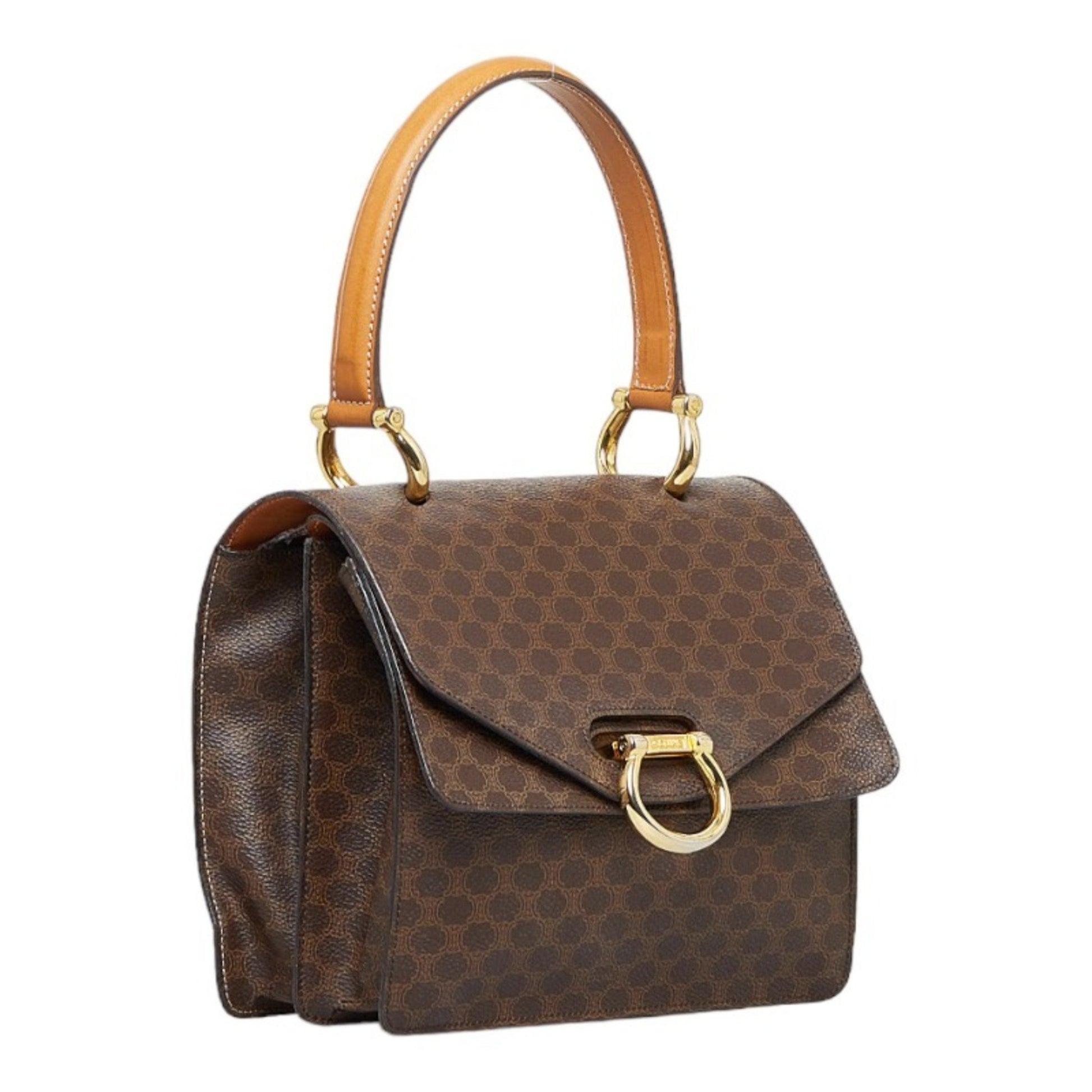 Céline Triomphe, Brown, Canvas, handbag