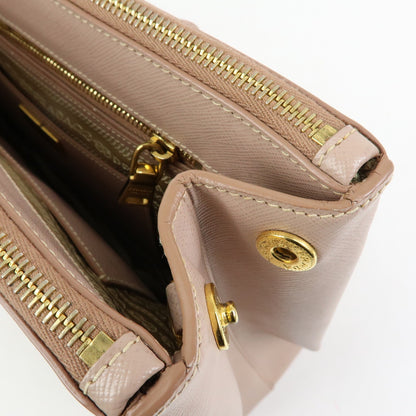 Prada Galliera Saffiano Leather with Applique, Pink, Leather, Handbag