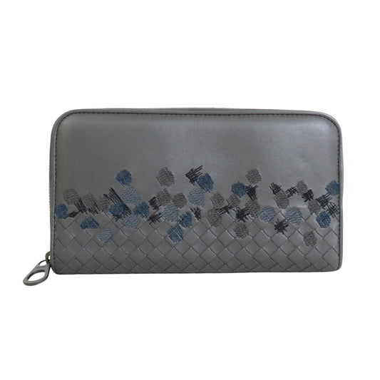 Bottega Veneta Intrecciato, Grey, Leather, wallet