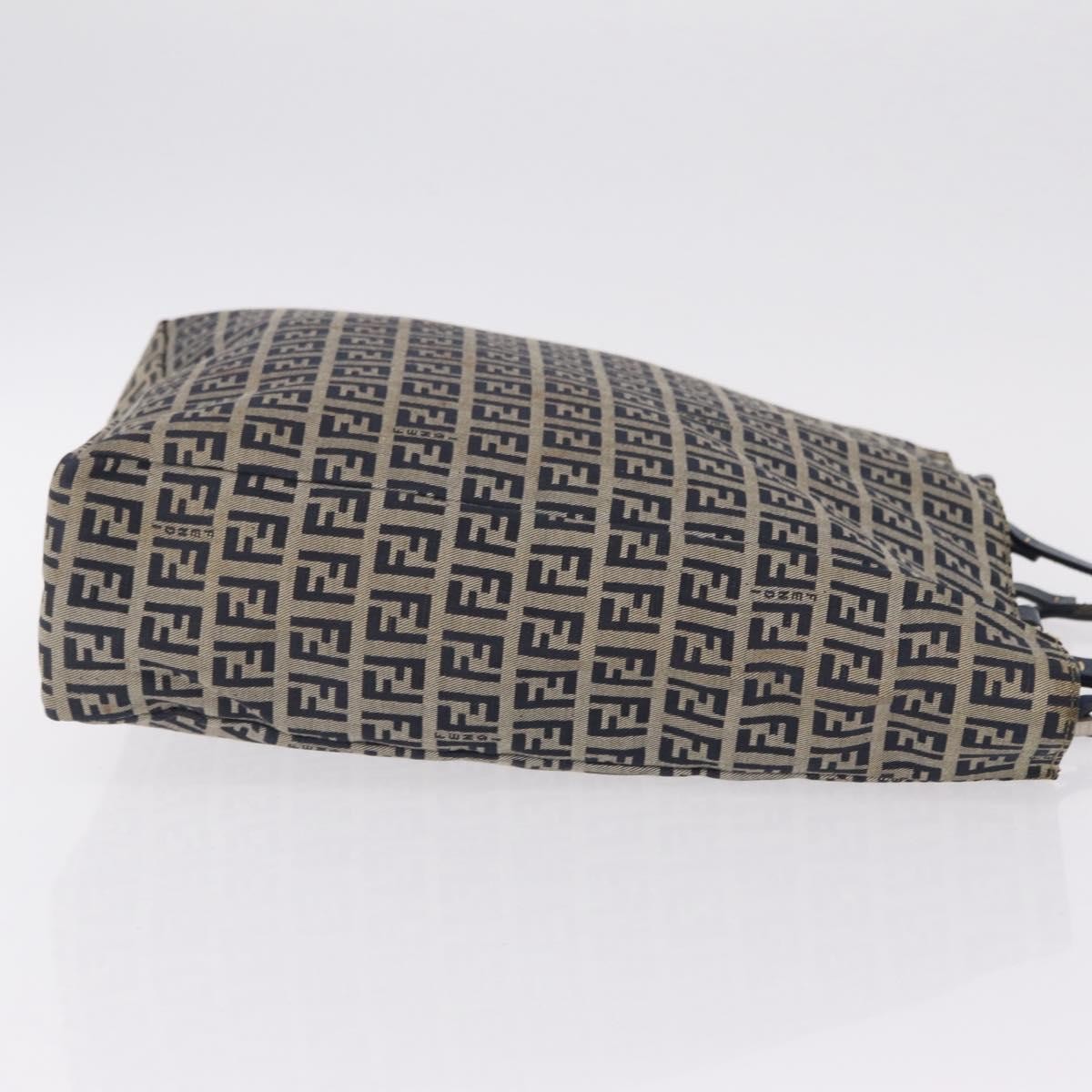 Fendi Vintage Shopping Zucchino Canvas, Navy, Canvas, Tote Bag