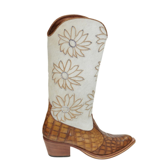 AMARA Embroidered Floral Western Boots