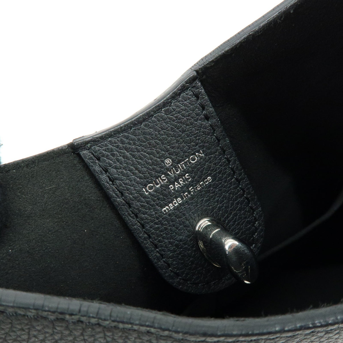 Louis Vuitton Lockme Hobo Leather, Black, Leather, Shoulder Bag