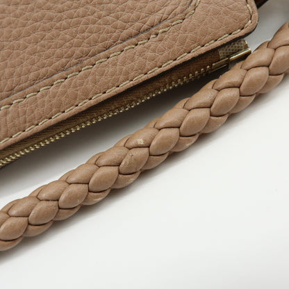 Gucci Bella Zip Leather, Beige, Leather, Tote Bag