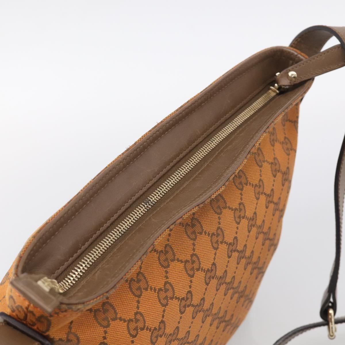 Gucci Shoulder Canvas, Orange, Canvas, Shoulder Bag