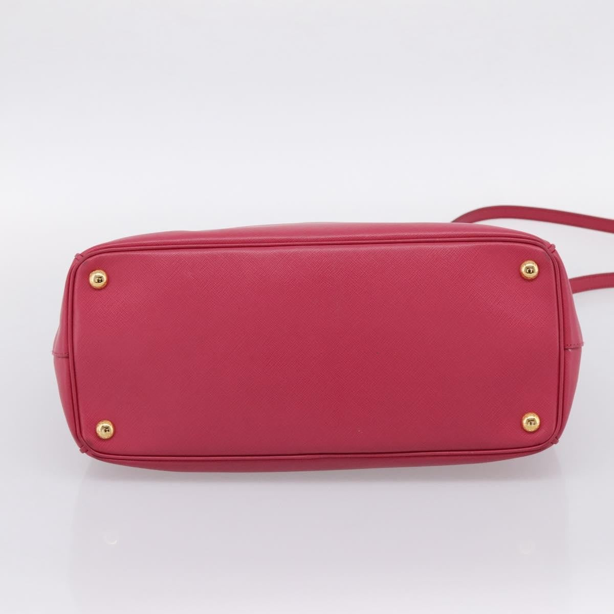 Prada Galleria Double Zip Saffiano Leather, Pink, Leather, Tote Bag
