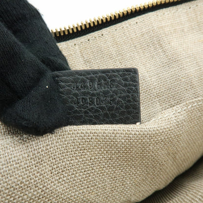 Gucci Bamboo Zip Pouch (Outlet) Leather, Black, Leather, Clutch