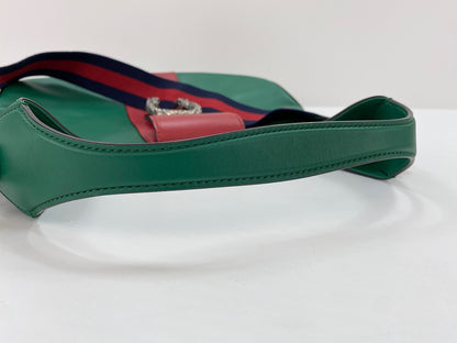 Gucci Dionysus Hobo Leather, Green, Leather, Shoulder Bag