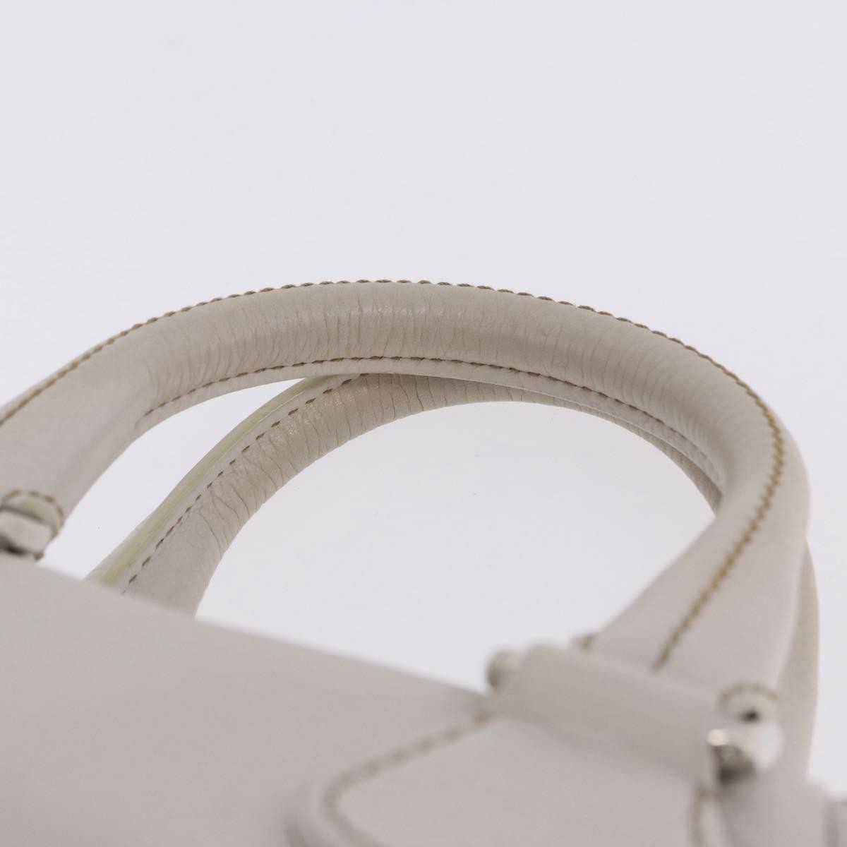 Chanel Lax Tassel Pebbled Leather, White, Leather, Handbag
