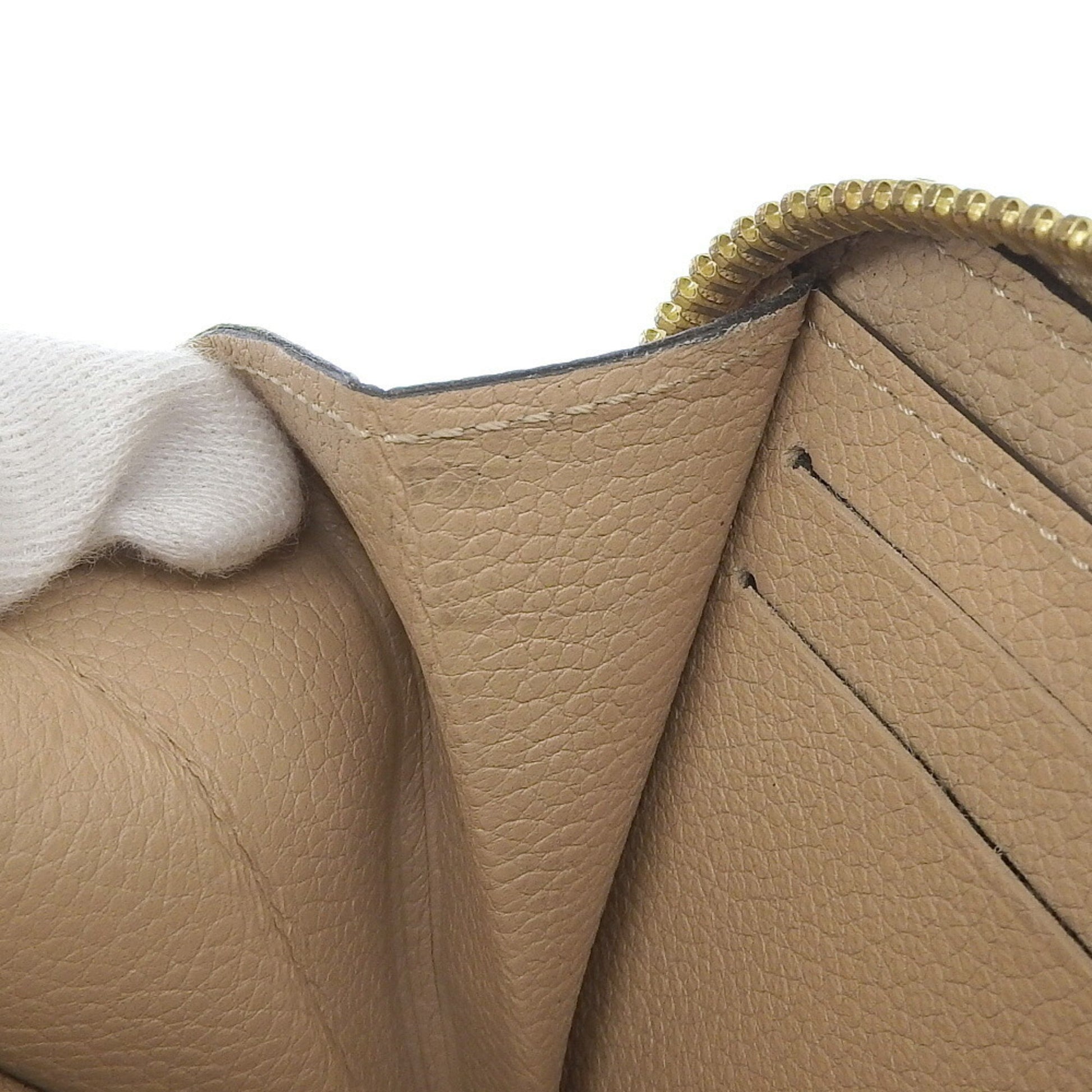 Louis Vuitton Portefeuille zippy, Beige, Canvas, wallet