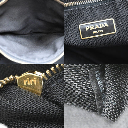 Prada Canapa Printed Canvas, Green, Canvas, Tote Bag