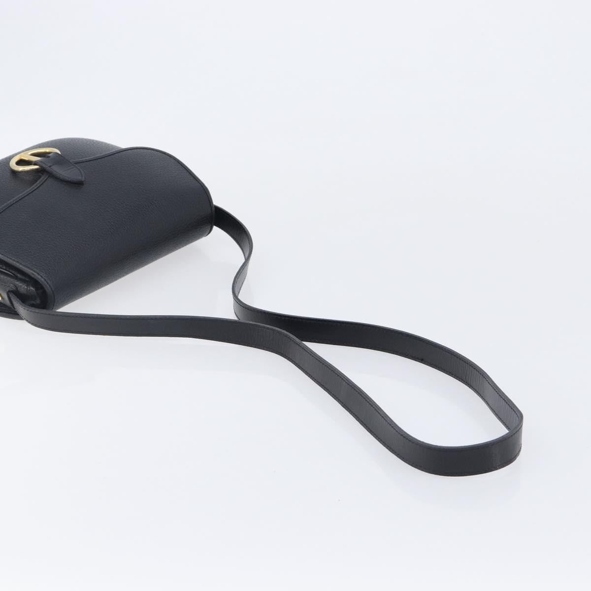 Christian Dior Vintage CD Flap Leather, Black, Leather, Shoulder Bag
