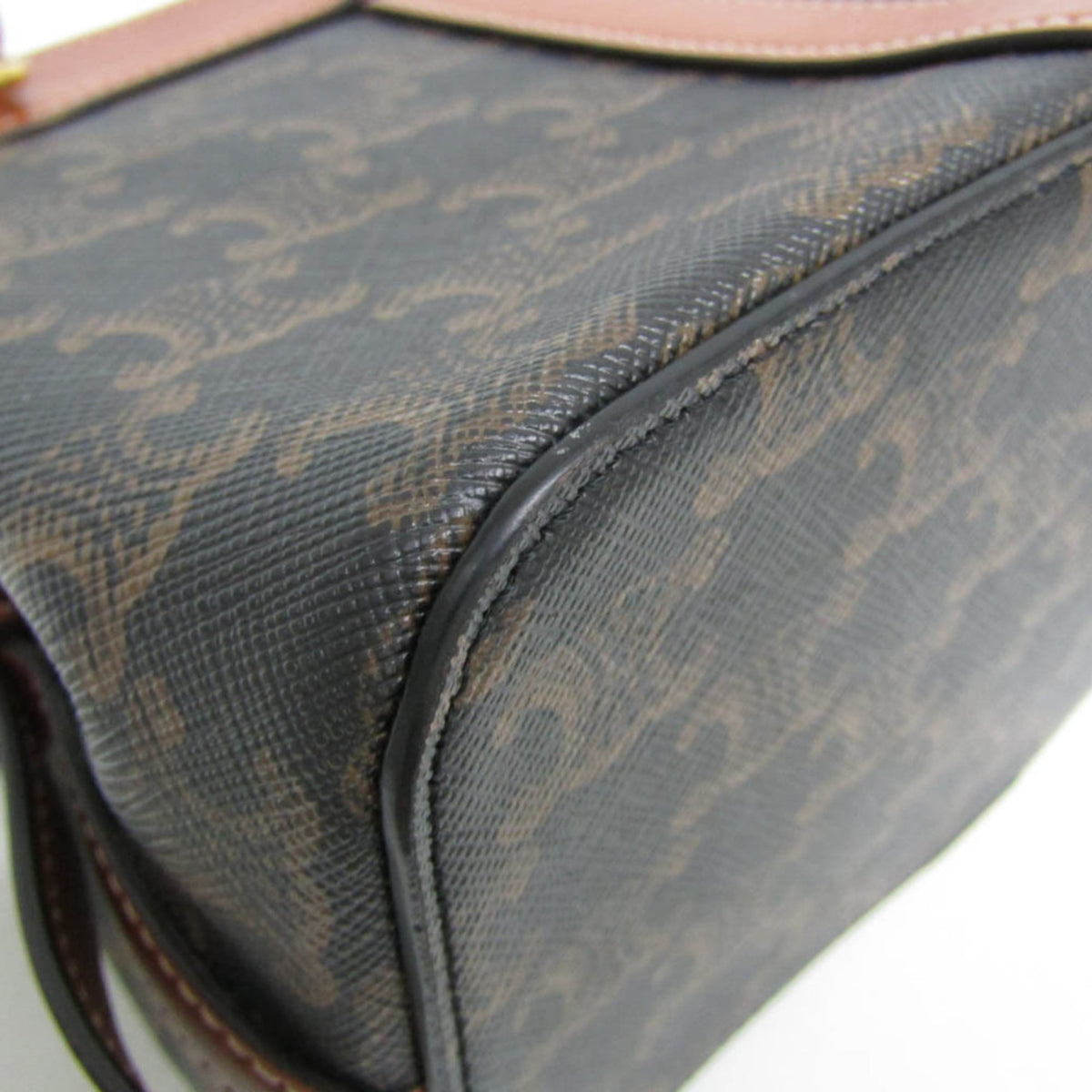 Celine Teen Cabas De France Triomphe Coated Canvas, Brown, Canvas, Handbag
