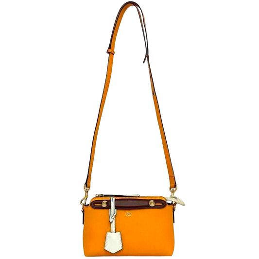 Fendi By The Way Mini, Orange, Leather, shoulder