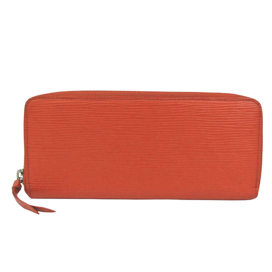 Louis Vuitton Portefeuille Clémence, Orange, Leather, wallet