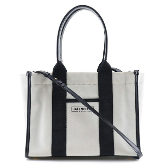 Balenciaga Hardware, White, Canvas, tote