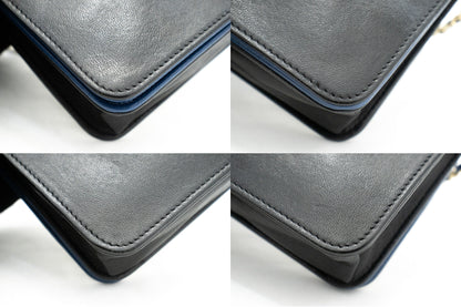 Chanel Wallet On Chain, Blue, Leather, wallet