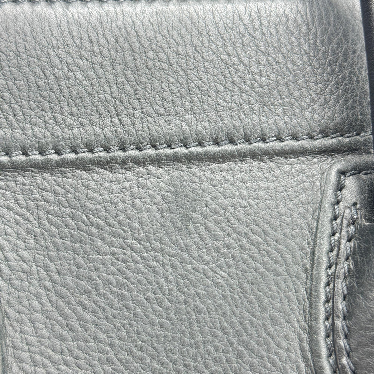 Celine Luggage Smooth Leather, Black, Leather, Handbag