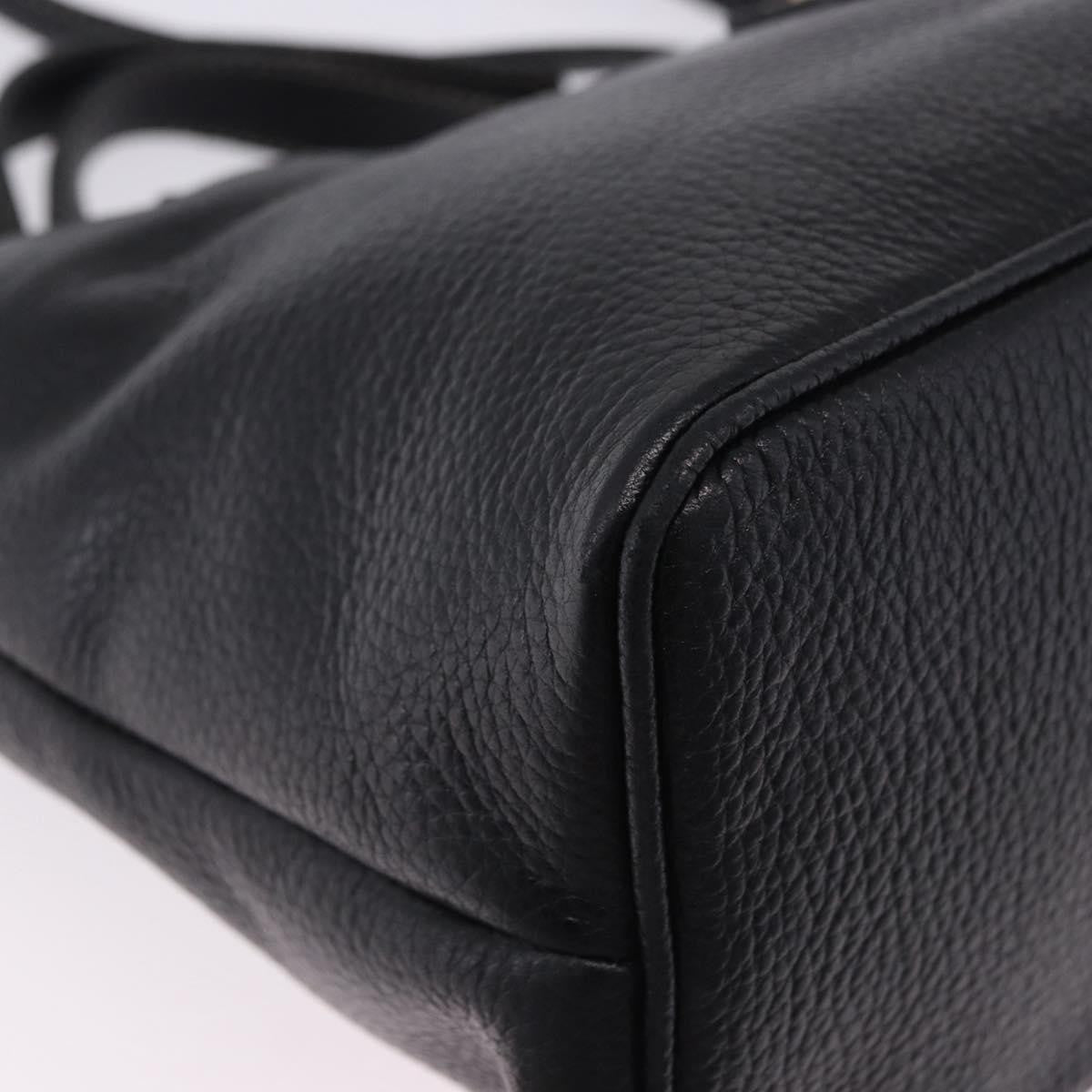 Bally Vintage Leather, Black, Leather, Tote Bag