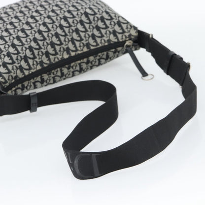 Christian Dior Vintage Trotter Messenger Diorissimo Canvas, Black, Canvas, Shoulder Bag