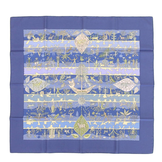 Hermès Carré 90, Blue, Silk, scarf