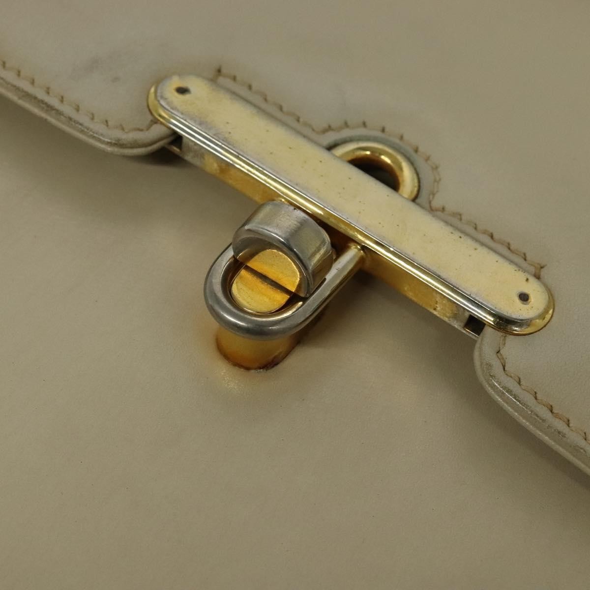 Gucci Vintage Flap Leather, Beige, Leather, Shoulder Bag