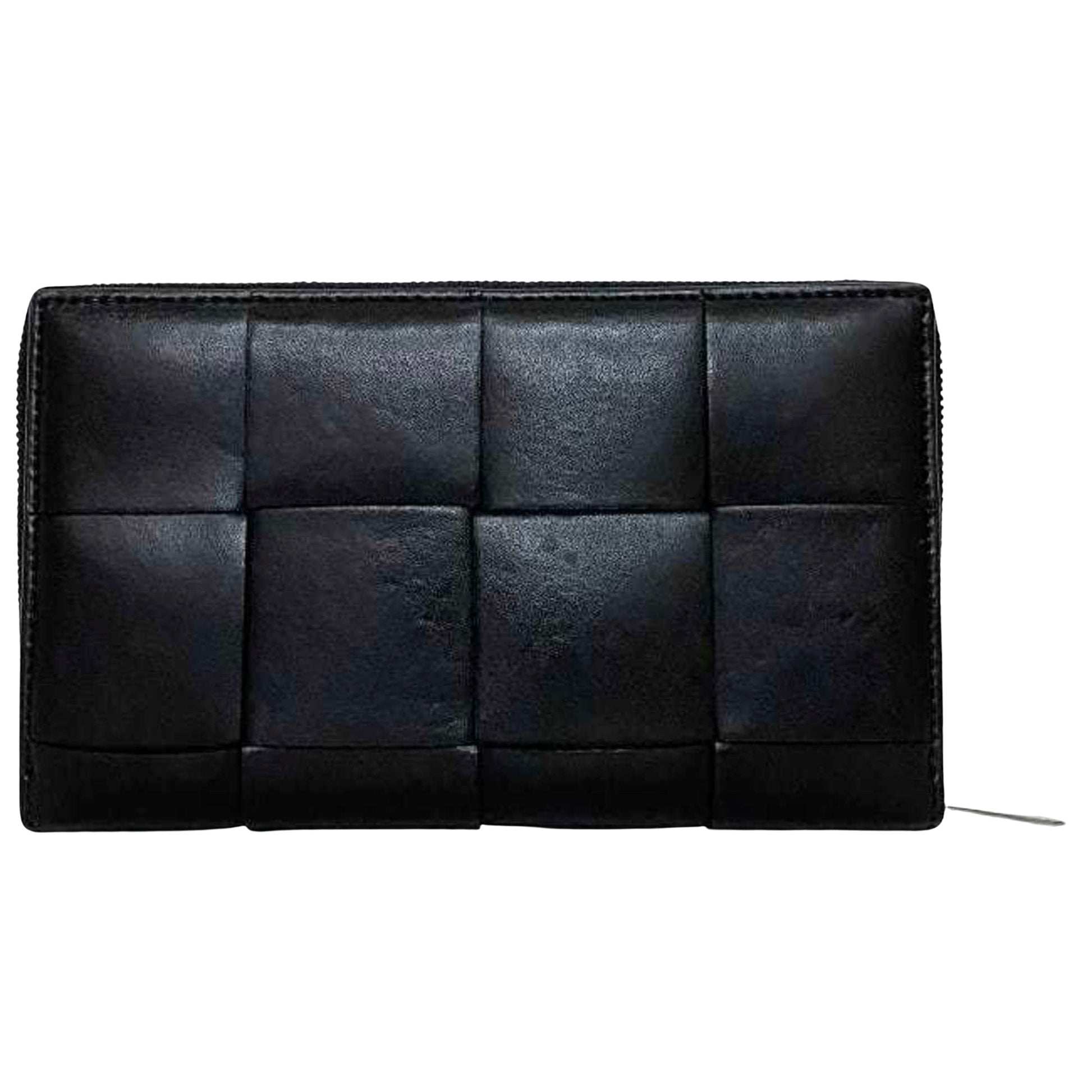 Bottega Veneta Intrecciato, Black, Leather, wallet