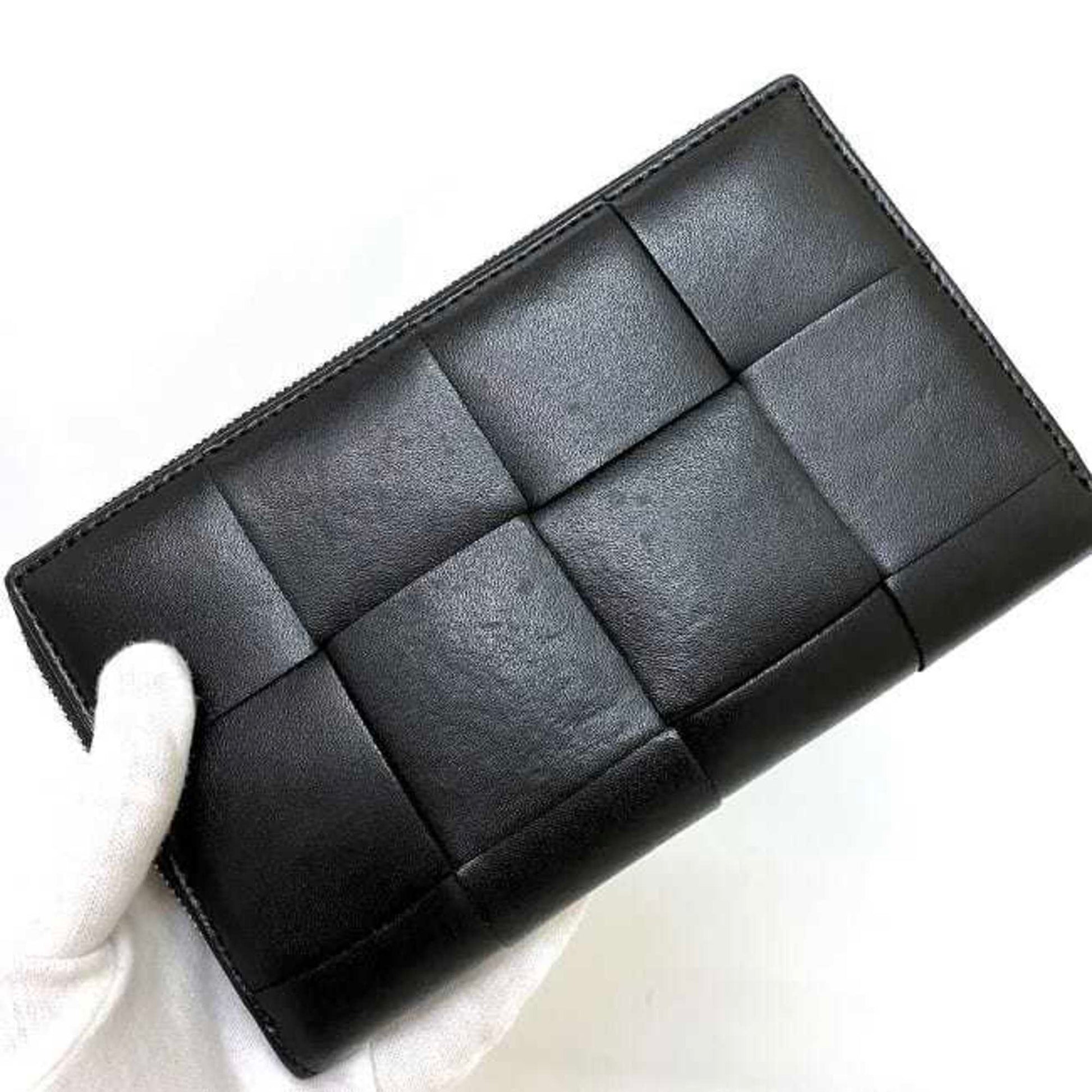 Bottega Veneta Intrecciato, Black, Leather, wallet