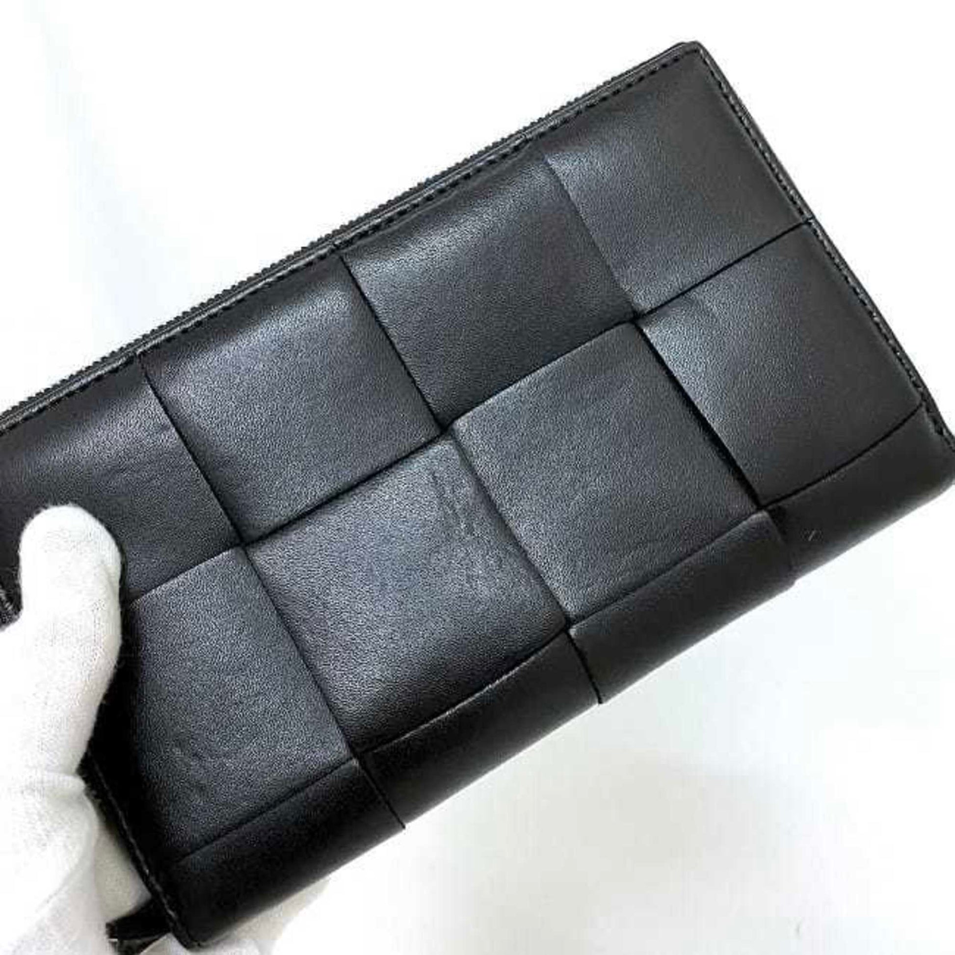 Bottega Veneta Intrecciato, Black, Leather, wallet