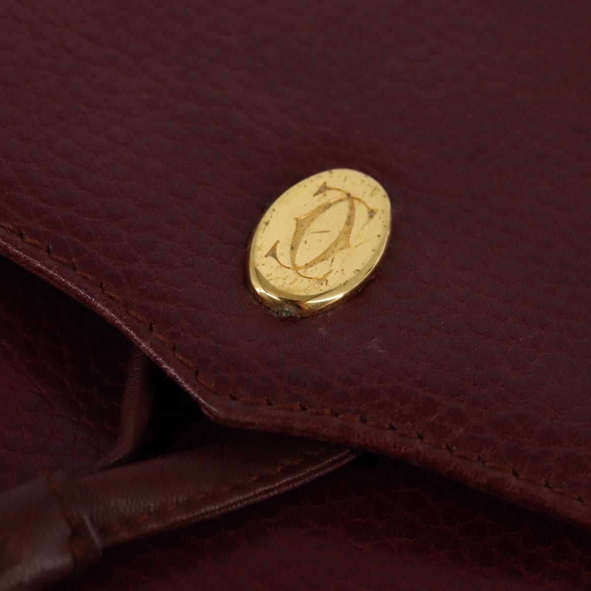 Cartier Must de Cartier Leather, Burgundy, Leather, Bag