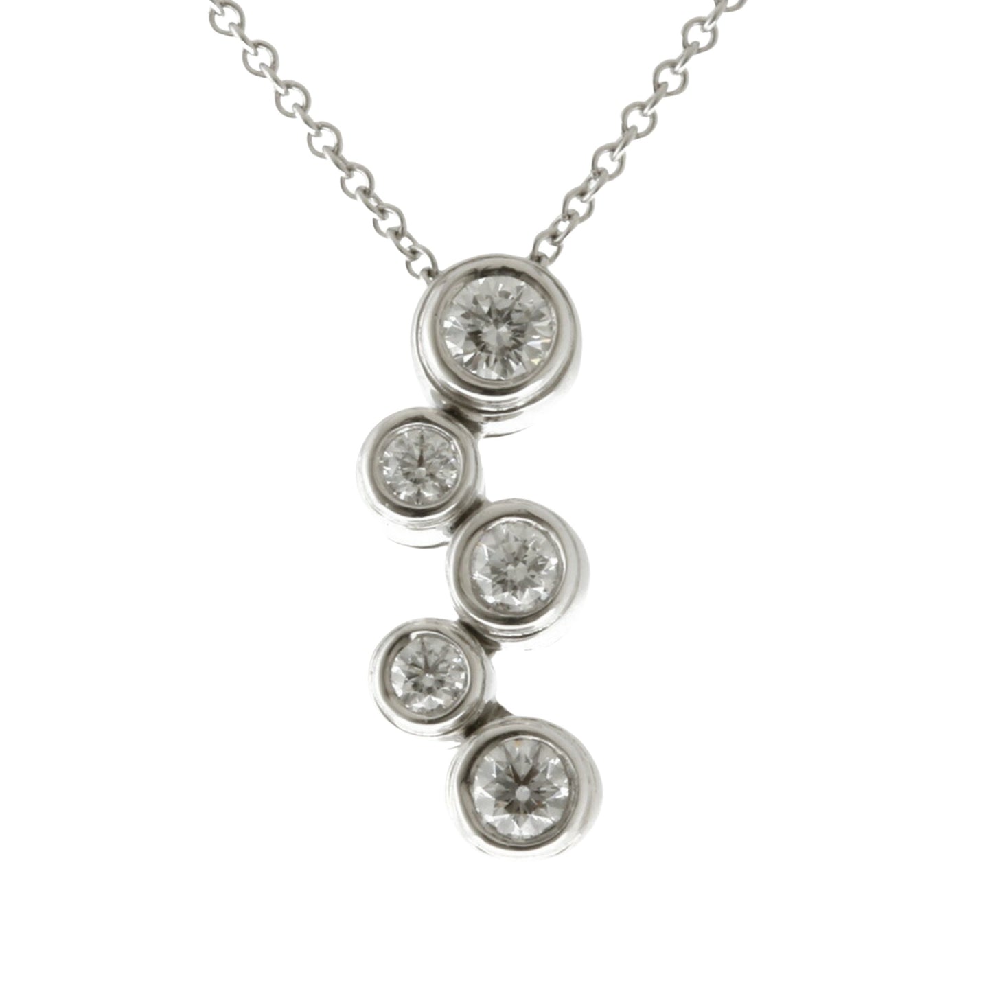 Tiffany & Co Bubble, Silver, Platinum, necklace