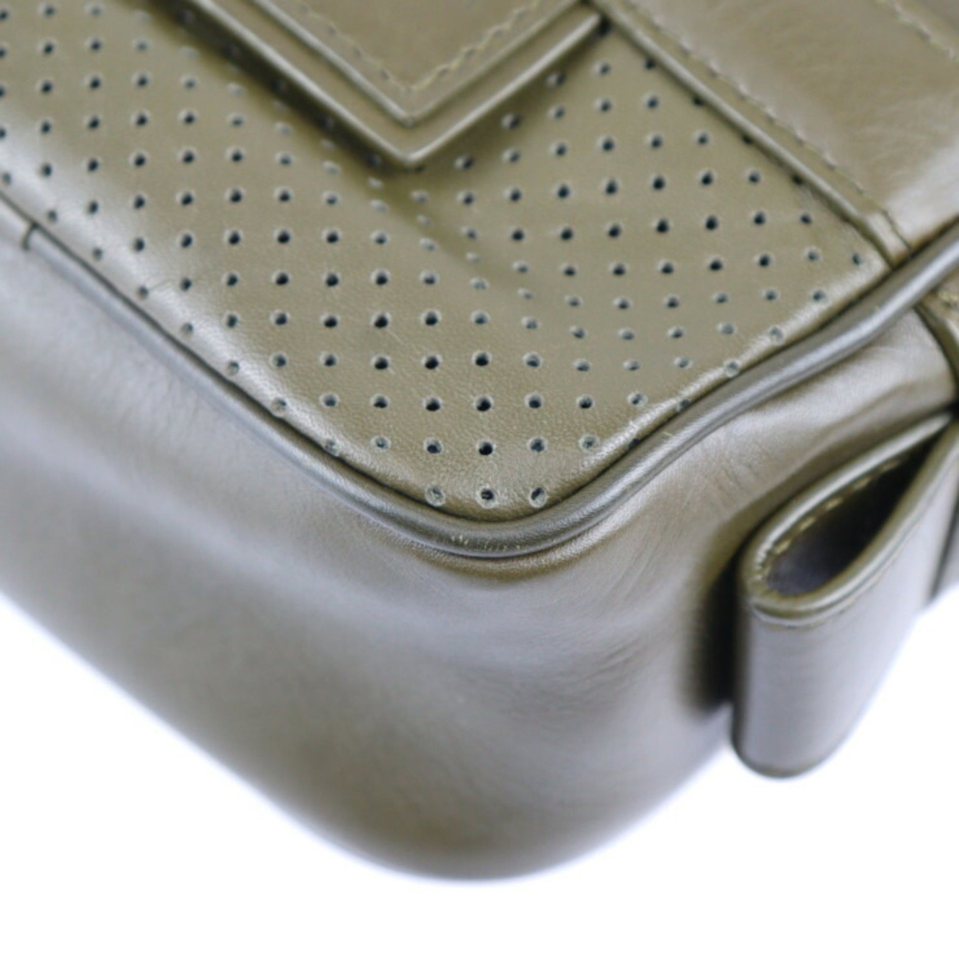 Bottega Veneta, Khaki, Leather, shoulder