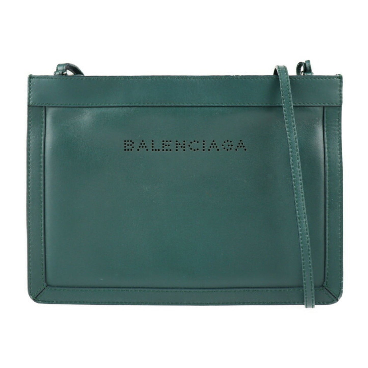 Balenciaga, Green, Leather, shoulder