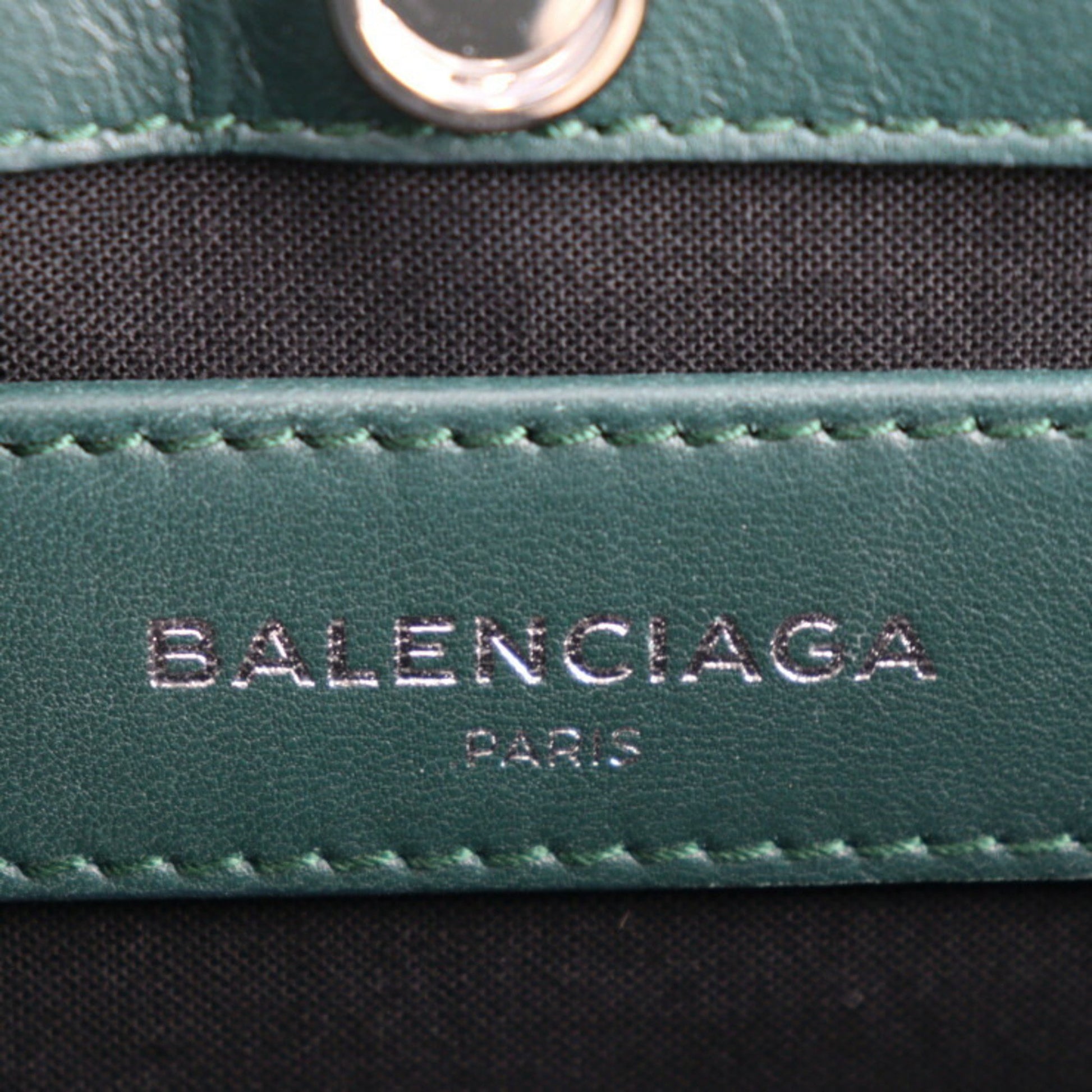 Balenciaga, Green, Leather, shoulder