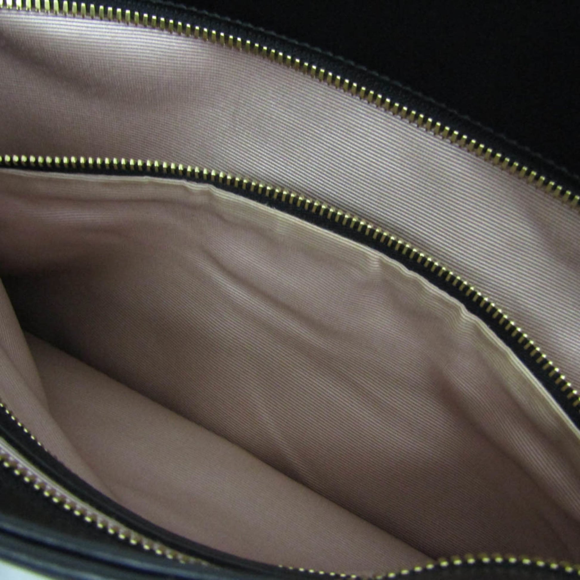 Gucci Arli Top Handle Leather, Black, Leather, Handbag