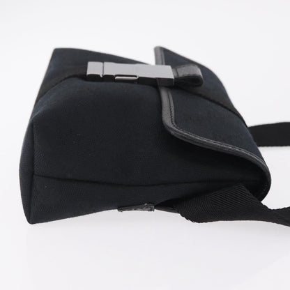 Gucci Buckle Waist GG Canvas, Black, Canvas, Handbag