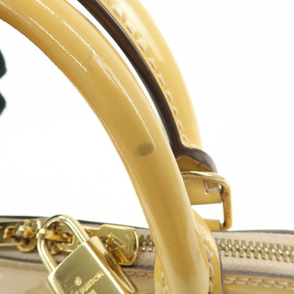 Louis Vuitton Alma Monogram Vernis, Yellow, Patent Leather, Handbag