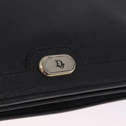 Christian Dior Vintage Honeycomb Canvas, Black, Leather, Shoulder Bag