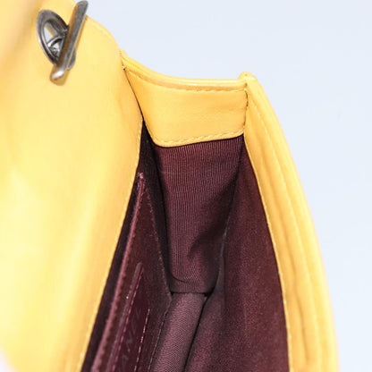 Chanel Boy Brick Flap Bag Lambskin and Plexiglass, YELLOW, LEATHER, Clutche & pouche