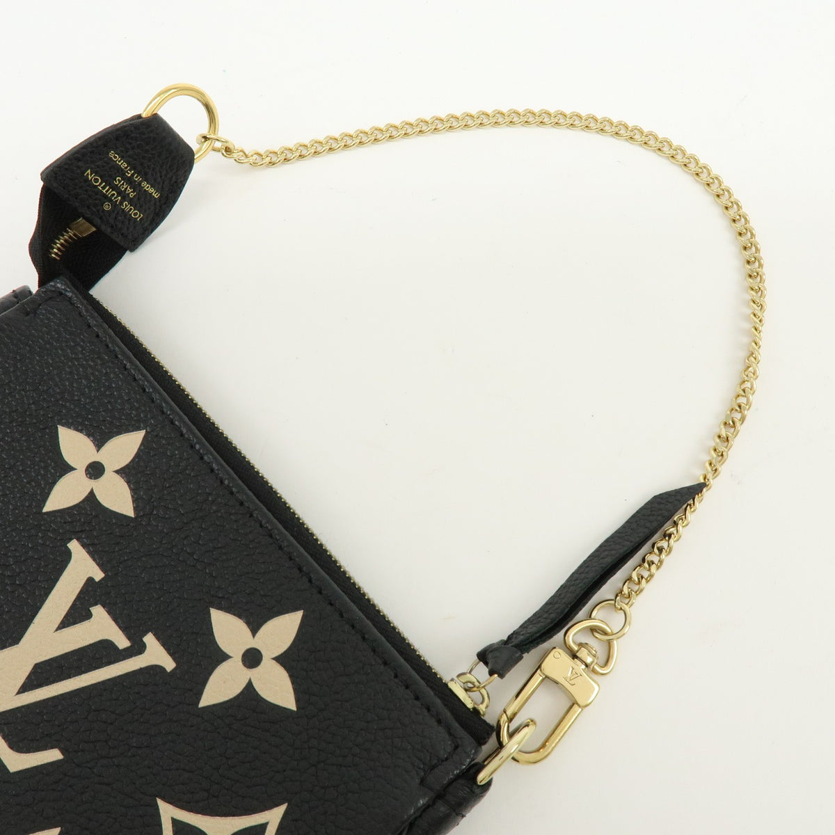 Louis Vuitton Pochette Accessoires Bicolor Monogram Empreinte Giant, Black, Leather, Clutch