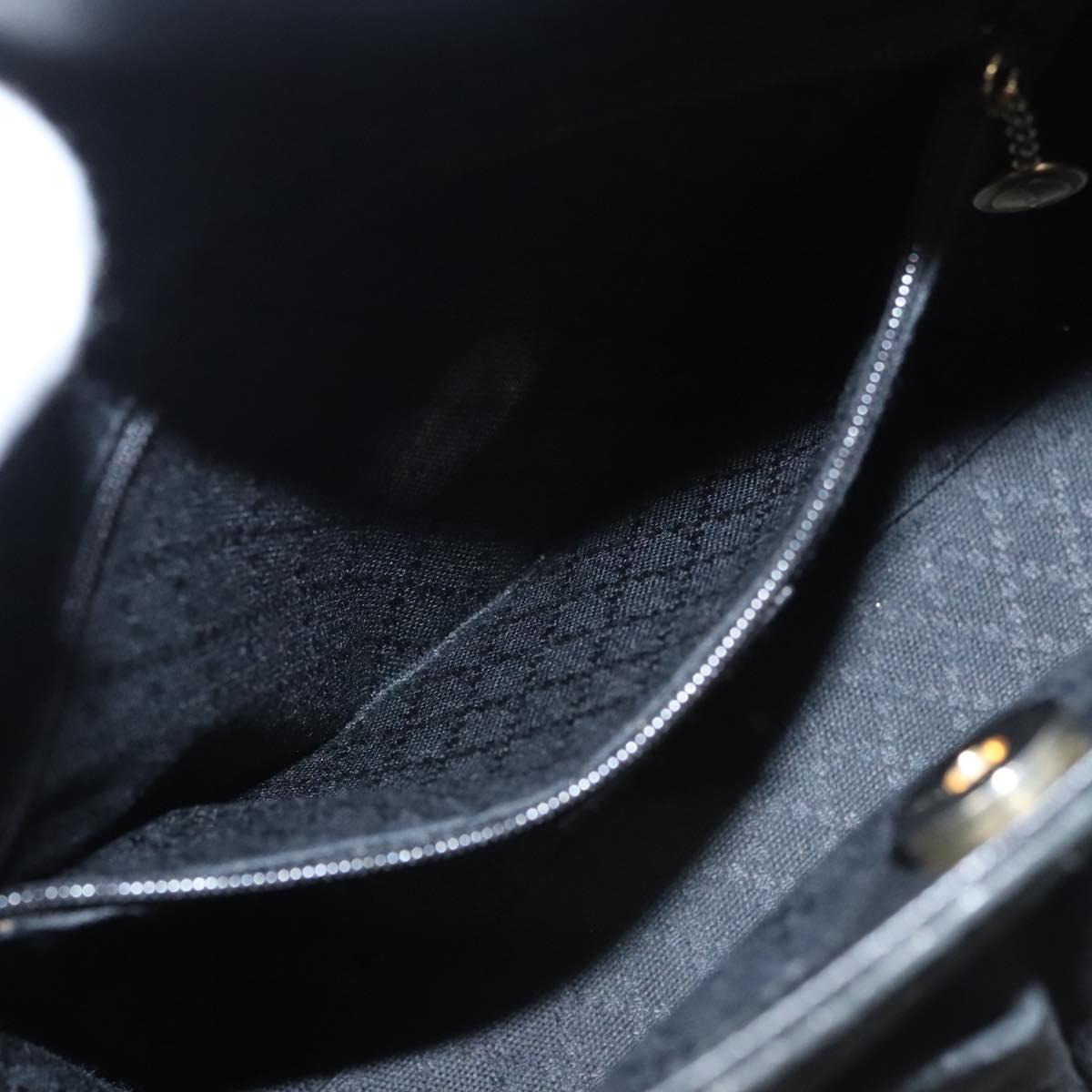 Gucci Vintage Bamboo Front Pocket Tote Suede, Black, Suede, Handbag